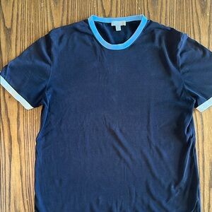 COS Blue Short Sleeve Tee with Light Blue Trim